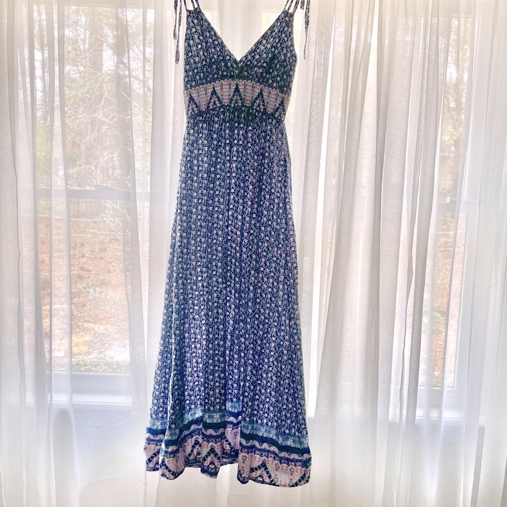 Blue Floral Maxi